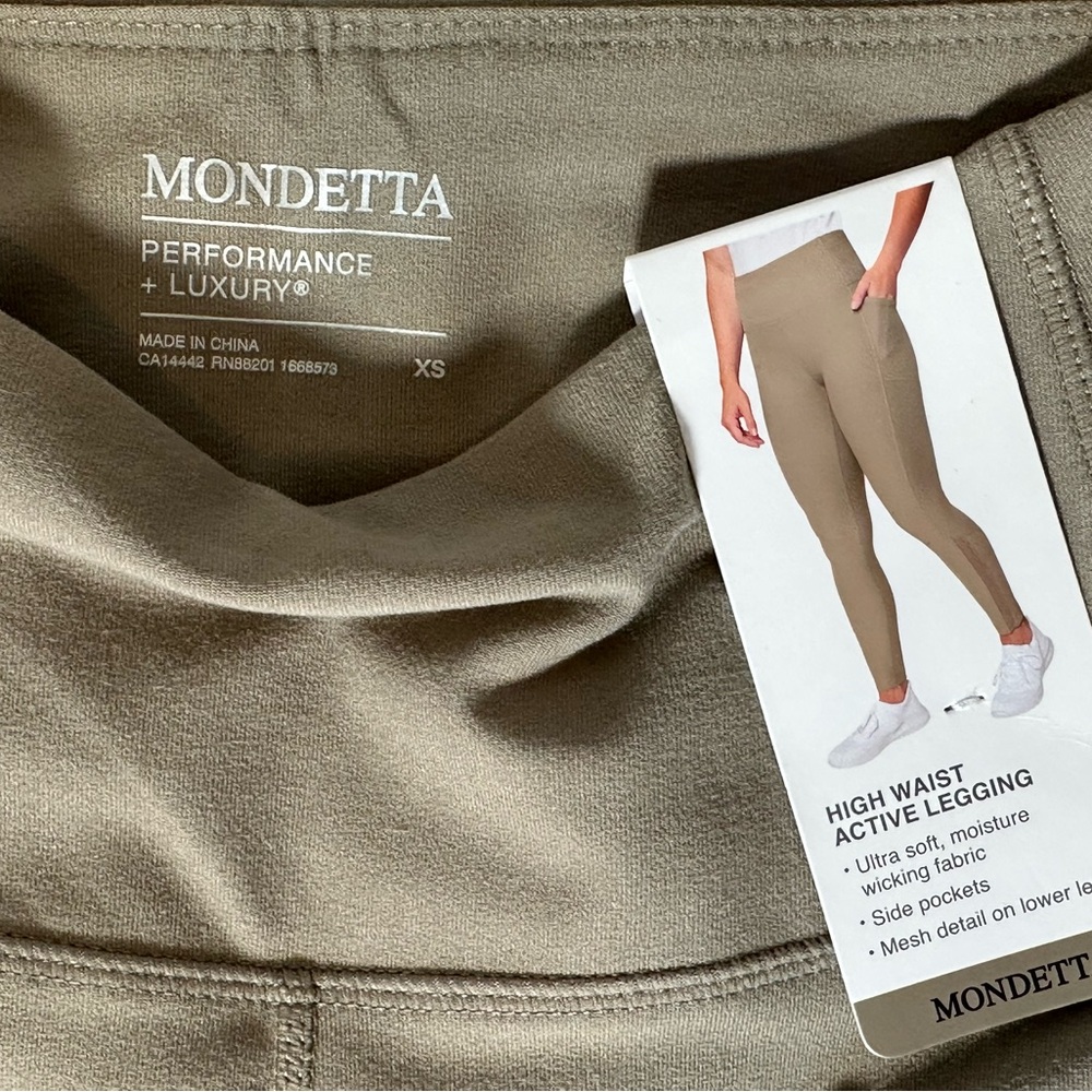 Mondetta High-Waist Legging in Taupe - Picture 4 of 5